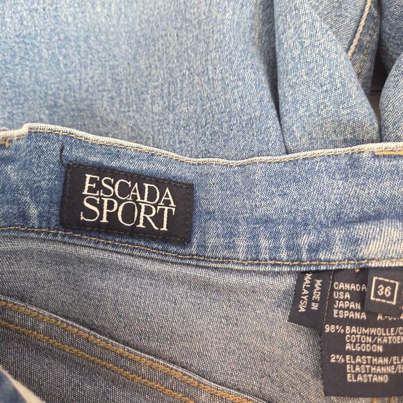 Escada Sport Womens Barrel Jeans 6 (US) 36(EU) High Rise Medium Wash Taper Denim - Picture 6 of 11